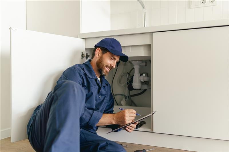 Residential plumber providing service in a Paramount home